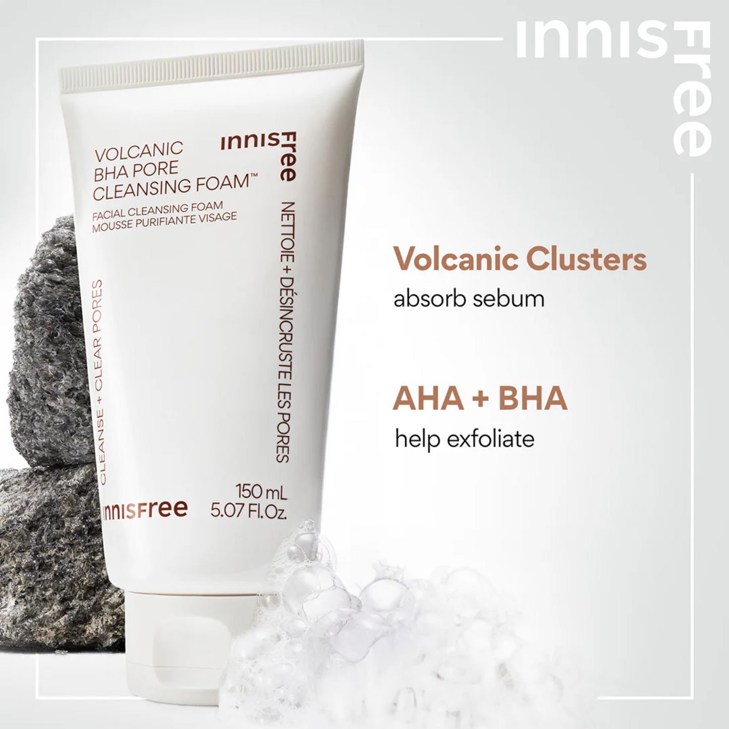 Volcanic BHA Pore Cleansing Foam / Espuma Limpiadora de Poros con BHA Volcánico